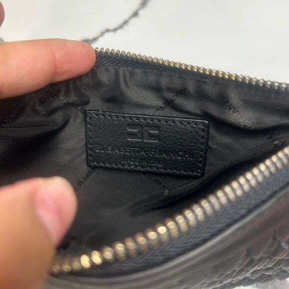 Elisabetta Franchi Scaled Leather clutch bag. - Picture 4 of 5